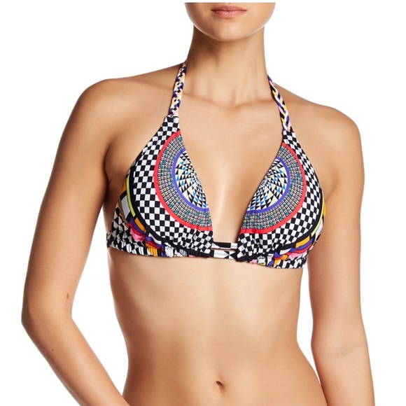 Red Carter Other - Red Carter Braided Trim D triangle bikini top 34D